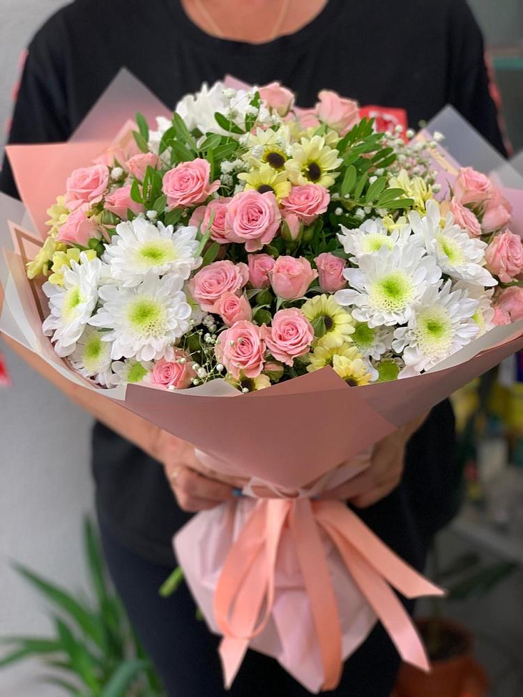 Букет цветов из: Розы и Хризантемы в Тарбушево