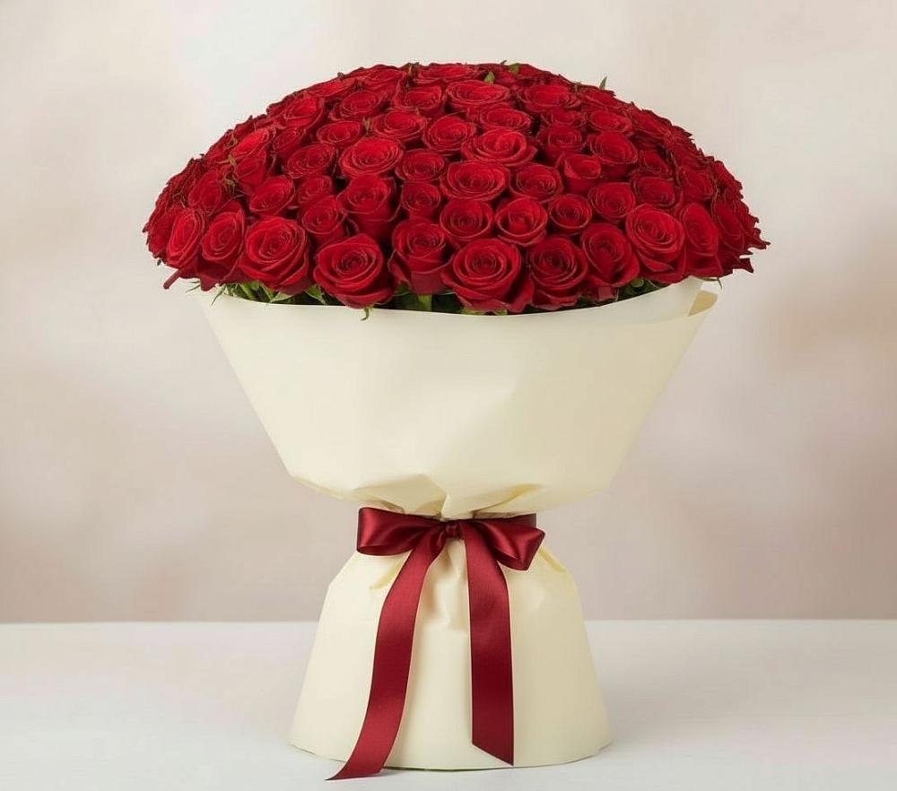 Букет 101 Красная роза Милано в Тарбушево