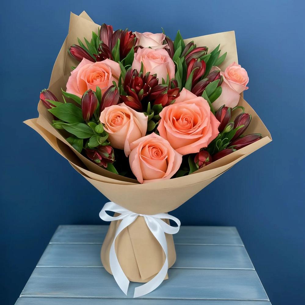 Букет цветов из: Розы и Альстромерии в Тарбушево