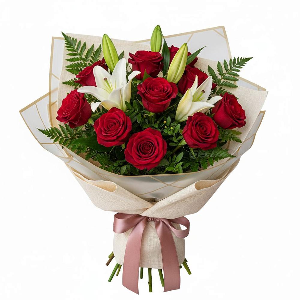 Букет цветов из: Лилии и Розы в Тарбушево