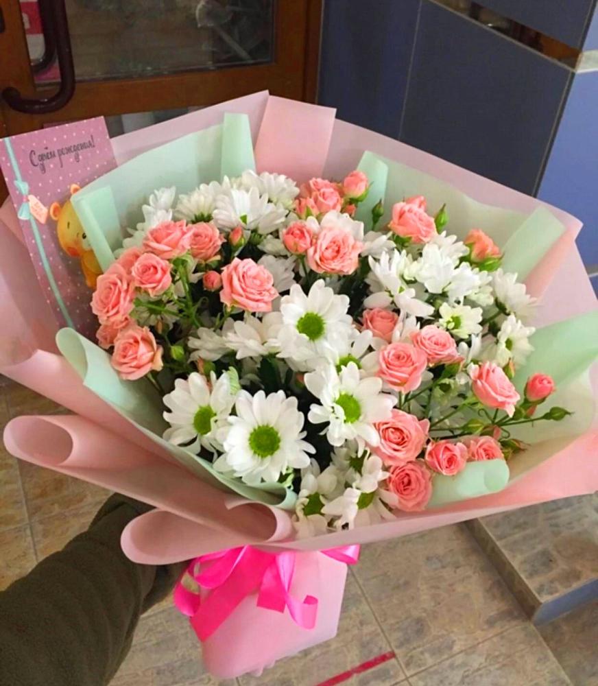 Букет цветов из: Розы и Хризантемы в Тарбушево