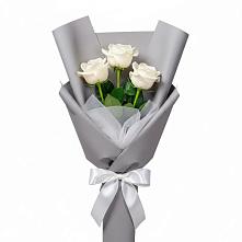 Букет 3 белые розы #REPLACE_PRED# Тарбушево