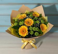 Букет цветов из:  Герберы и Хризантемы в Тарбушево