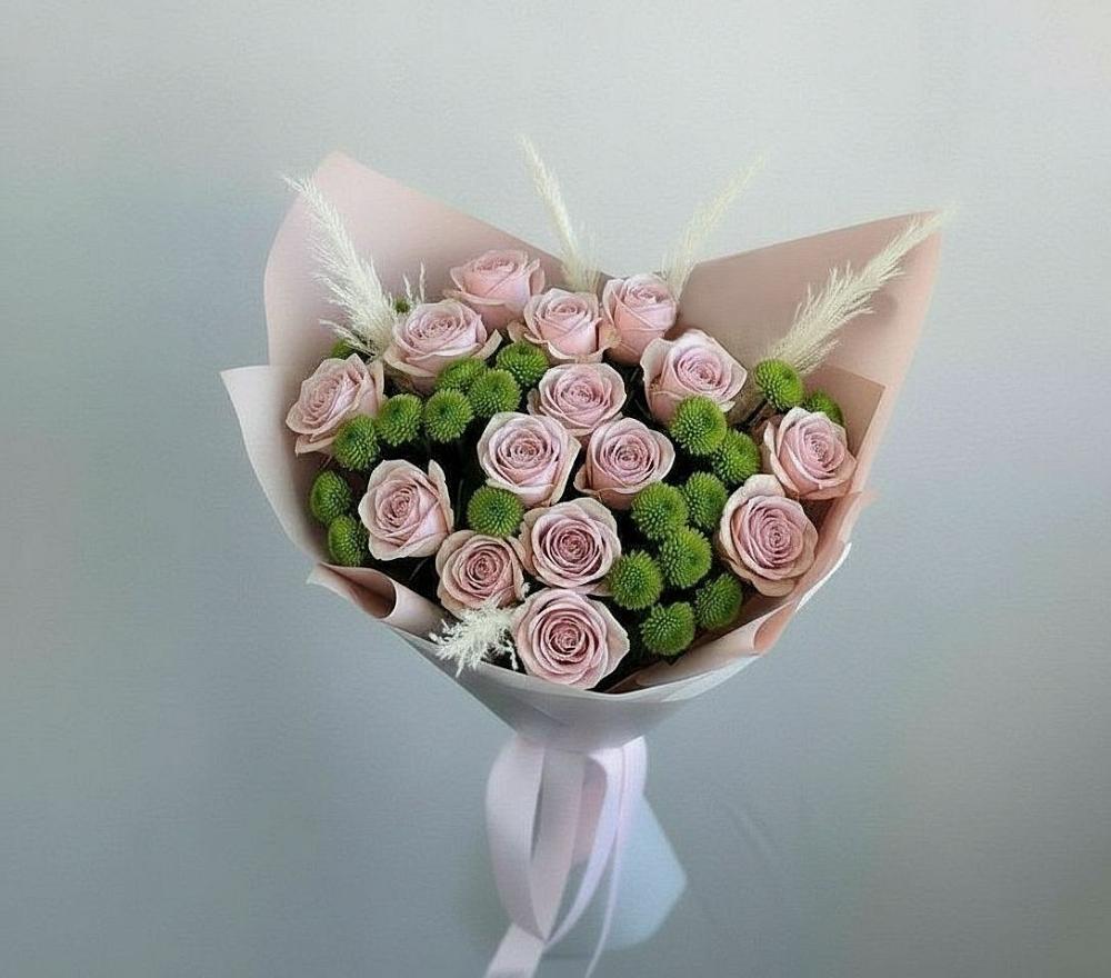 Букет цветов из: Розы и Хризантемы в Тарбушево