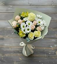 Букет цветов из:  Альстромерии, Розы и Хризантемы в Тарбушево