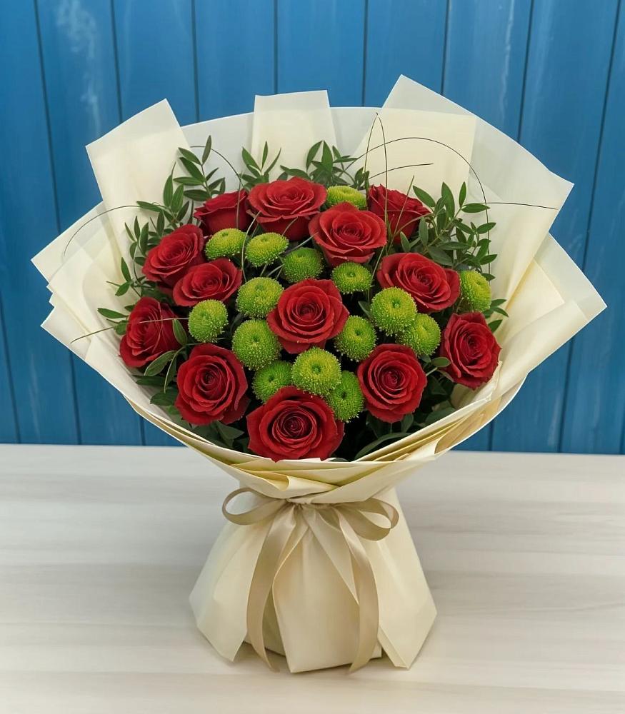 Букет цветов из: Розы и Хризантемы в Тарбушево